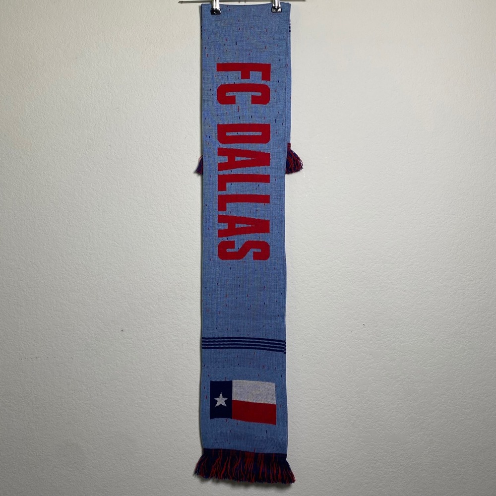 FC Dallas 96 Soccer Scarf Ruffneck LH Flag Texas MLS Football Blue Red Fan Gear - Picture 3 of 9